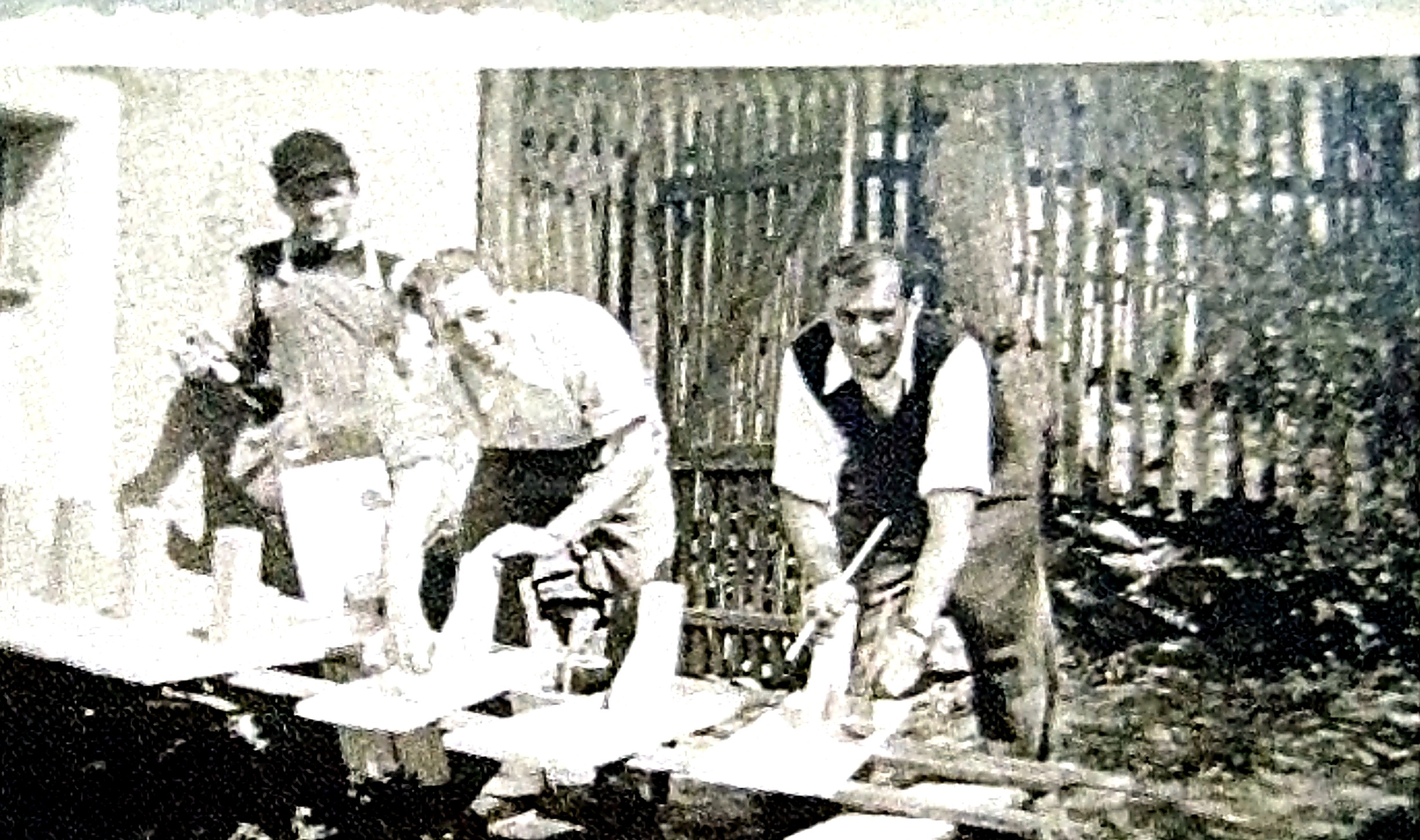 Bau der Schützenhütte 1952